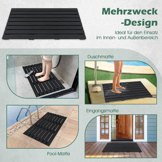 Costway Kitchen Mat Runner Waterproof with Anti-slip Underlay Black 60x100εκ.
