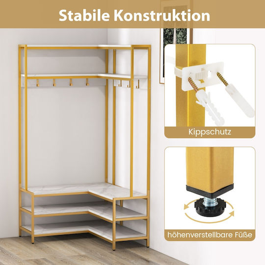 Mobilier de Intrare cu Cuier & Dulap pentru Pantofi 90x90x178cm