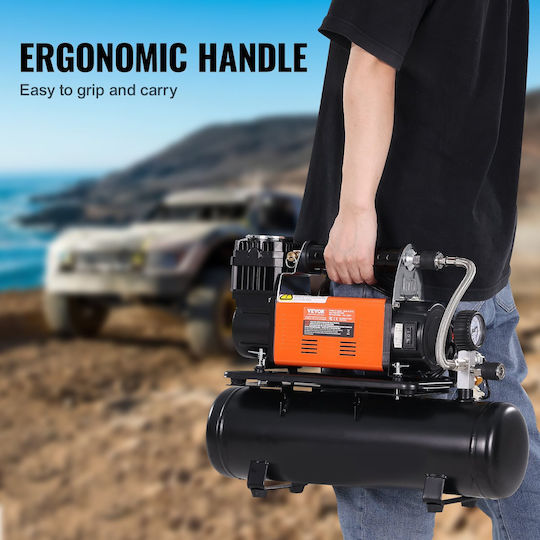Vevor Τρόμπα Αυτοκινήτου 150PSI με Κροκοδειλάκια Μπαταρίας 12V