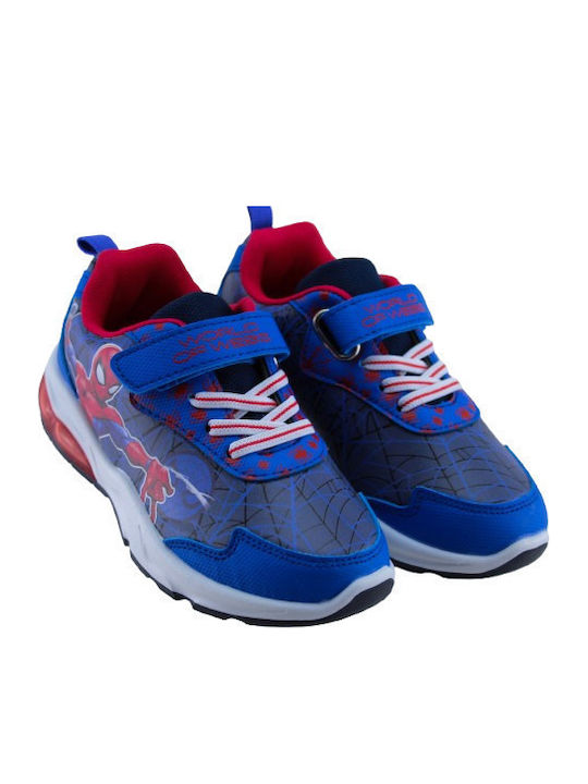 Marvel Spiderman Kids Sneakers with Lights Blue