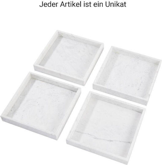 Butlers Διακοσμητικός Δίσκος Μάρμαρο Marble Τετράγωνος 30x30cm