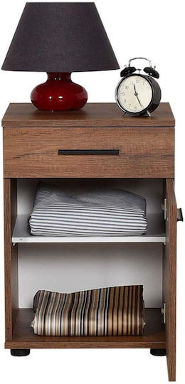 Bedside Table Trendline Wooden Brown 40x39x57cm