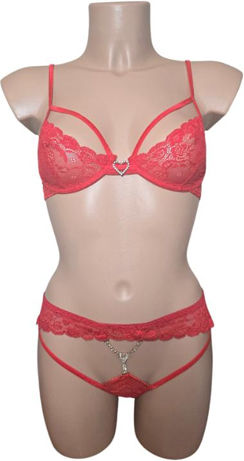Cofashion Domitilla Set Sexy Σετ Εσωρούχων με Δαντέλα Red