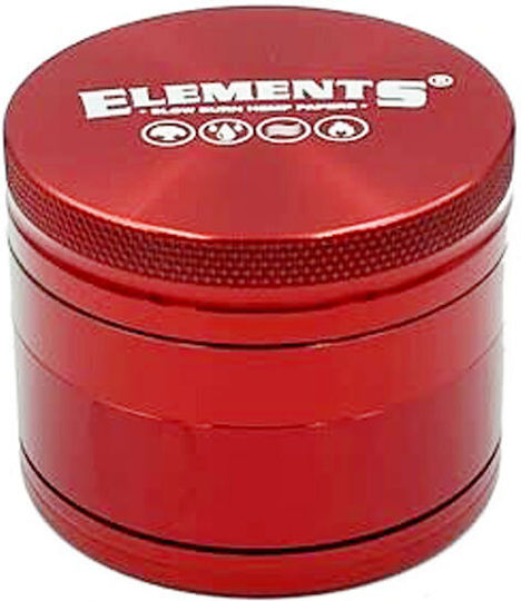 Elements Grinder Τρίφτης Κόκκινο Medium 55mm Aluminium 4 Parts