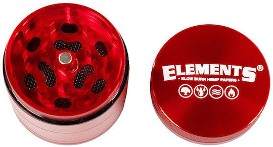 Elements Grinder Τρίφτης Κόκκινο Mini 38mm Aluminium 4 Parts