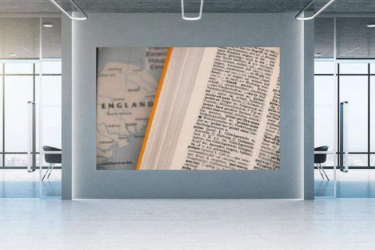 Πίνακας Dictionary Map Λεξικό Χάρτης 90x60