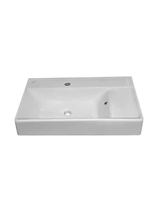 Cerastyle Επικαθήμενος Νιπτήρας Πορσελάνης 65x38x12cm Λευκό