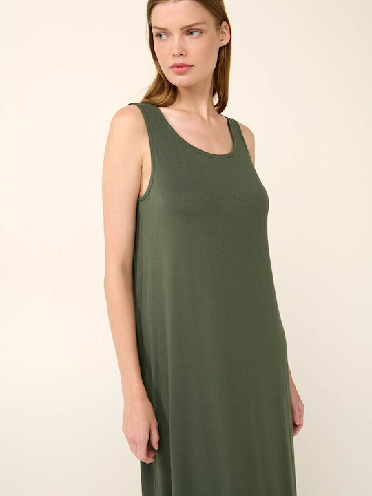 Καλοκαιρινό Maxi Φόρεμα Green Ivy