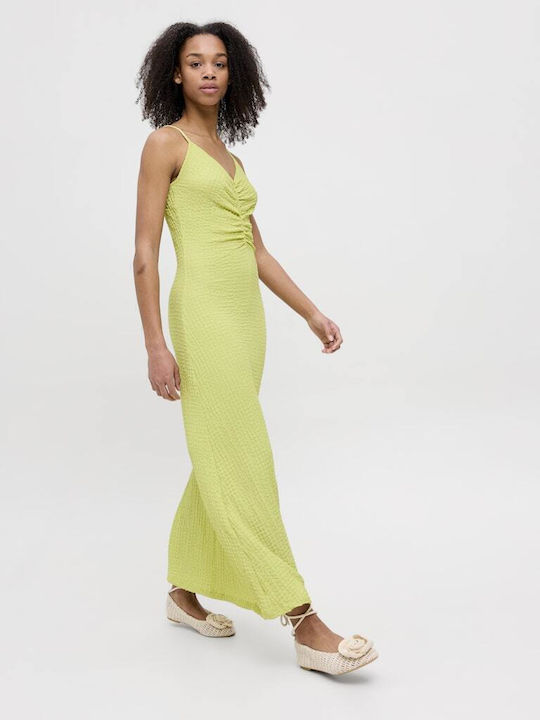 Sommer Maxi Damenkleid Gestrickt Lime