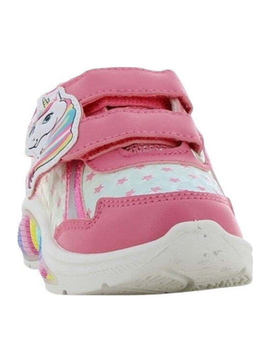 Magic Kinder Sneakers Anatomisch mit Klettverschluss & Lichtern Fuchsie