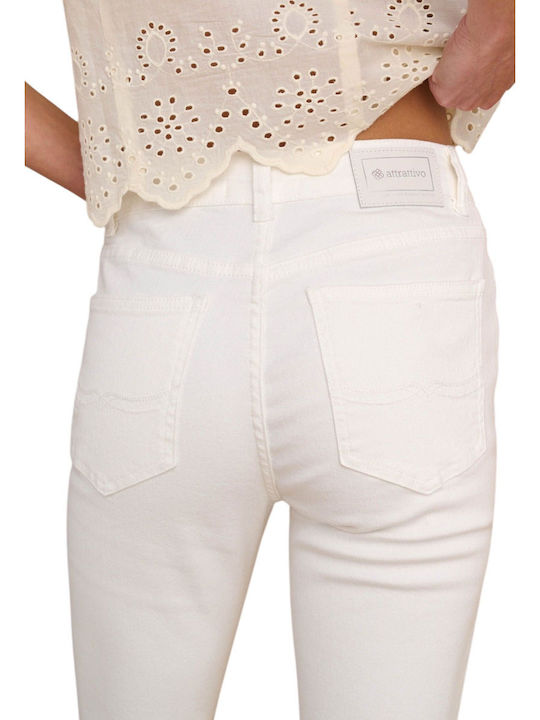 Γυναικείο Jean Παντελόνι Καμπάνα Off White