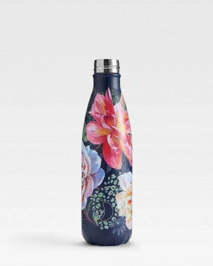 Chilly's Floral Bottle Thermos Stainless Steel BPA Free 500ml Floral Climbing Camellia