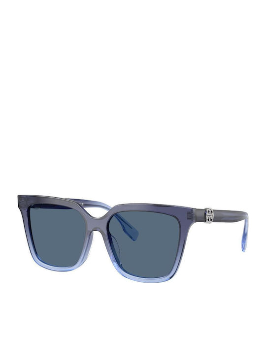 Tory Burch Damen Sonnenbrille mit Blau Kunststoff Gestell und Blau Verlaufsfarbe Linse TY7212D-317880