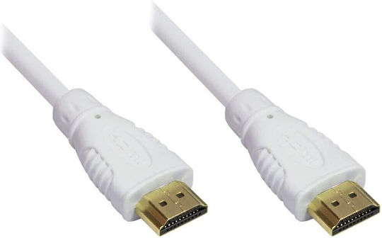 Techly Cable HDMI male - HDMI male 10m Λευκό
