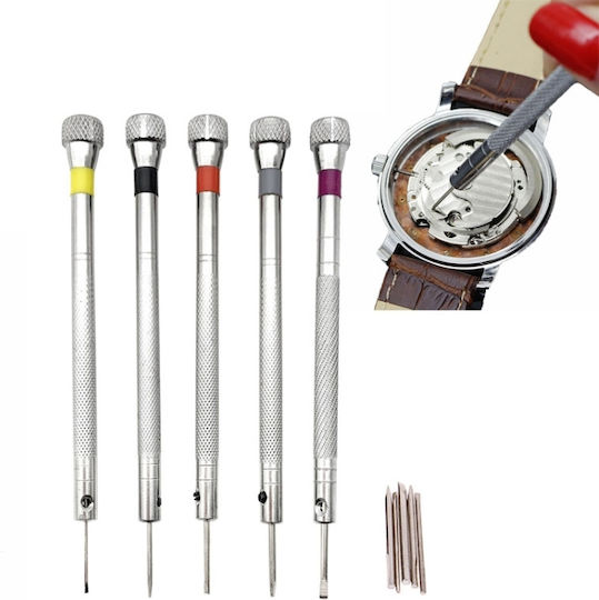 Watch Repair Tools Glasses Screwdrivers Computer Style White Bits