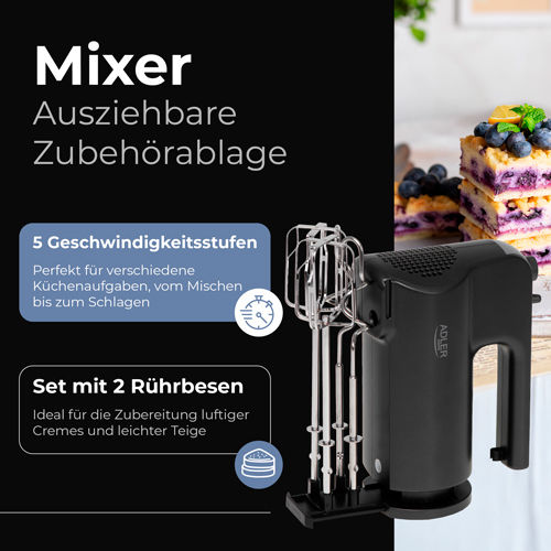 Adler Mixer Manual 550W Negru