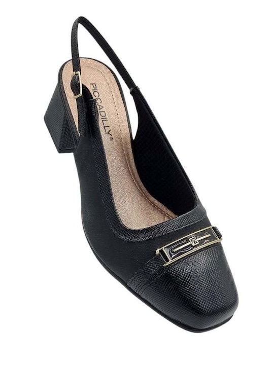 Pumps mit Riemchen Schwarz