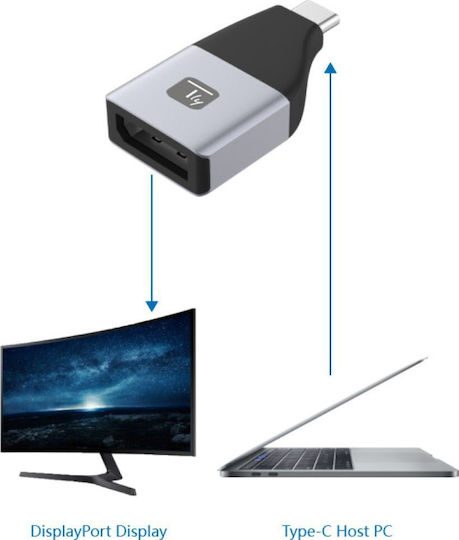 Techly USB-C Weiblich zu USB-C Männlich Konverter 1Stück IADAP USBC-DP4K