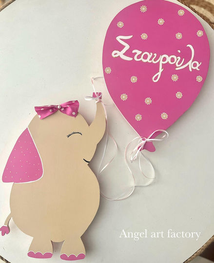 Wooden Kids Wall Light "Elephant Balloon"