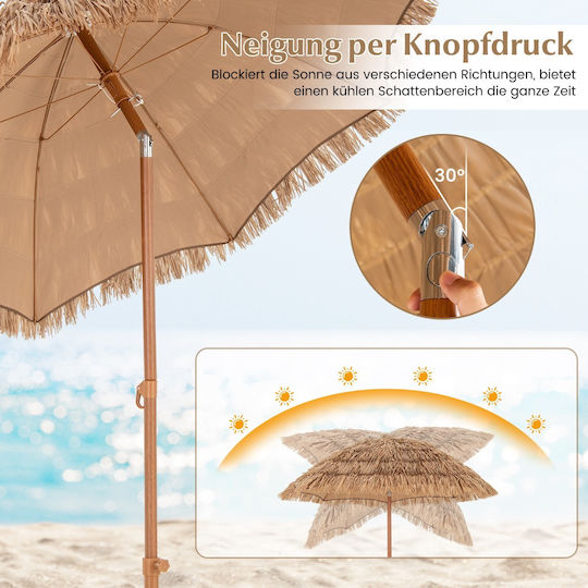 Garten- und Terrassen-Sonnenschirm Metall Beige