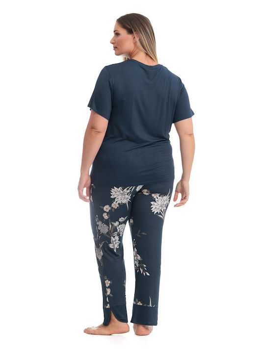 Angel's Secret Summer Women's Pyjama Set Blue