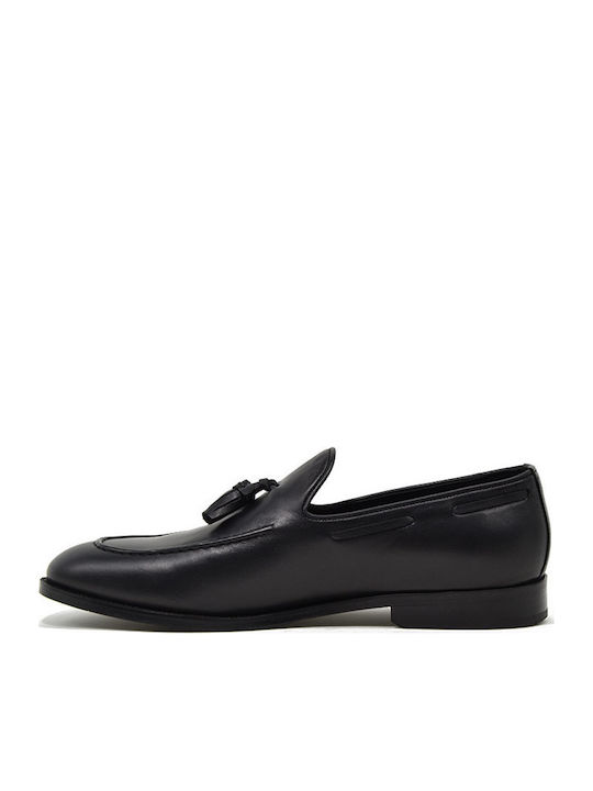 Δερμάτινα Ανδρικά Loafers σε Μαύρο Χρώμα