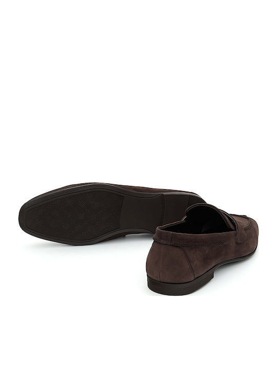 Δερμάτινα Ανδρικά Loafers σε Καφέ Χρώμα