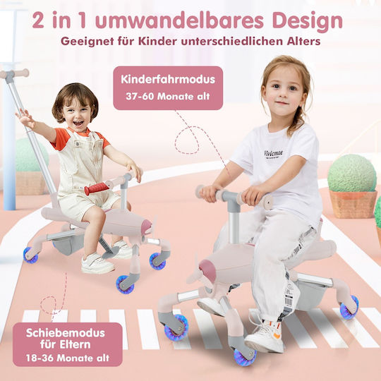 Costway Baby Walker Car Ride On with Handlebar for 18++ Months TS10166PI Multicolour