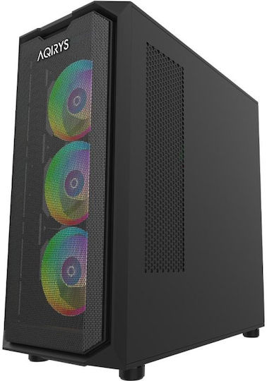 Aqirys Wezen PRO Gaming Middle Tower Carcasă Calculator cu Fereastră Laterală și Iluminare RGB Negru