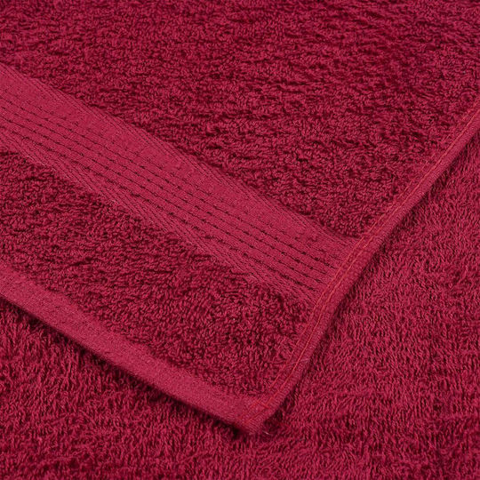 vidaXL Prosop De Corp 100x150cm Burgundia 2 Bucăți Greutate 360gsm