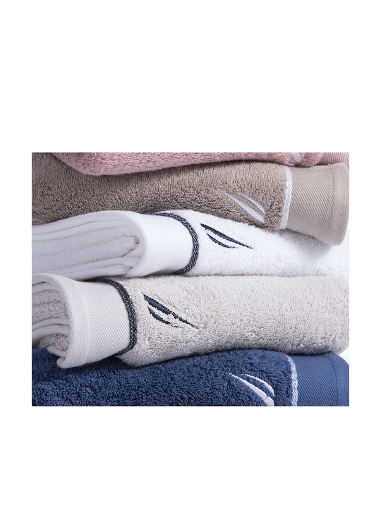 Nef-Nef Homeware Bath Towel Nautica Coast 70x140cm Gray Weight 600gr/m²