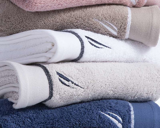 Nef-Nef Homeware Handtuch Nautica Coast 30x50εκ. Gray Gewicht 600gr/m²