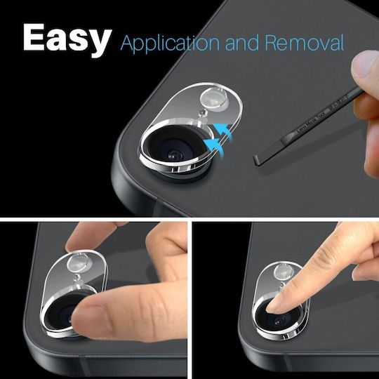 2 Stück Kameraschutz Gehärtetes Glas Transparent für das Apple iPhone 16e