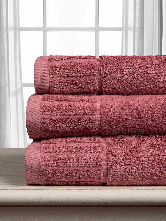 Silk Fashion Bath Towel Melodia 50x100cm Terracotta Weight 600gsm