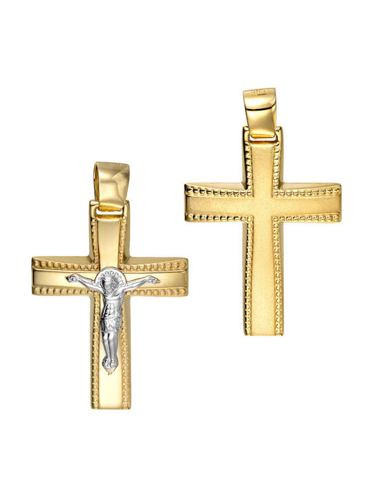 Papoulidis Jewellery Χρυσός Σταυρός 14Κ Διπλής Όψης Papoulidis Jewellery Χρυσός Σταυρός 14Κ Διπλής Όψης