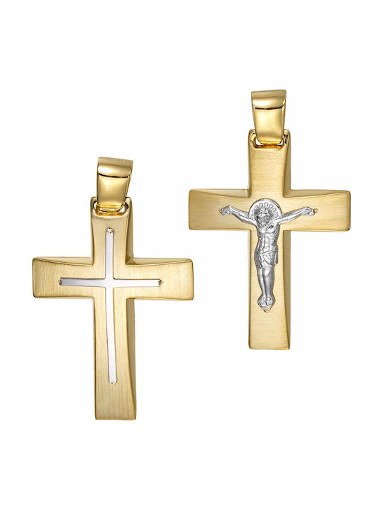 Papoulidis Jewellery Χρυσός Σταυρός 14Κ Διπλής Όψης Papoulidis Jewellery Χρυσός Σταυρός 14Κ Διπλής Όψης