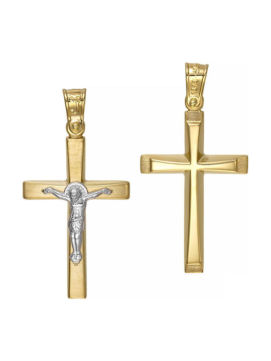 Papoulidis Jewellery Χρυσός Σταυρός 14Κ Διπλής Όψης Papoulidis Jewellery Χρυσός Σταυρός 14Κ Διπλής Όψης