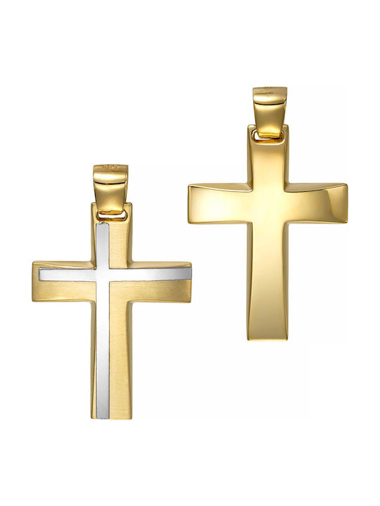 Papoulidis Jewellery Χρυσός Σταυρός 14Κ Διπλής Όψης Papoulidis Jewellery Χρυσός Σταυρός 14Κ Διπλής Όψης