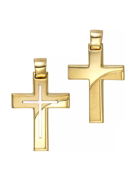 Papoulidis Jewellery Χρυσός Σταυρός 14Κ Διπλής Όψης Papoulidis Jewellery Χρυσός Σταυρός 14Κ Διπλής Όψης