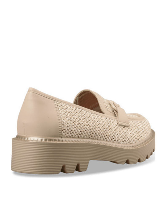Γυναικεία Loafers σε Μπεζ Χρώμα