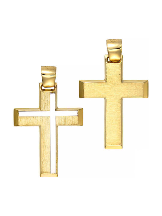 Papoulidis Jewellery Χρυσός Σταυρός 14Κ Διπλής Όψης Papoulidis Jewellery Χρυσός Σταυρός 14Κ Διπλής Όψης