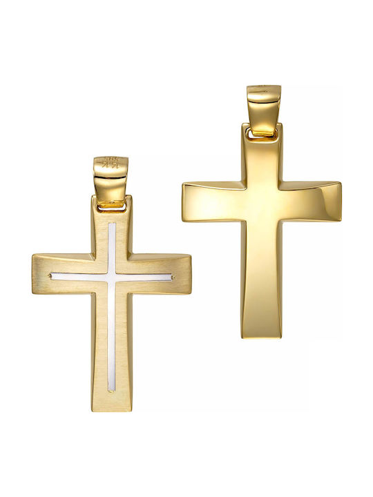 Papoulidis Jewellery Χρυσός Σταυρός 14Κ Διπλής Όψης Papoulidis Jewellery Χρυσός Σταυρός 14Κ Διπλής Όψης