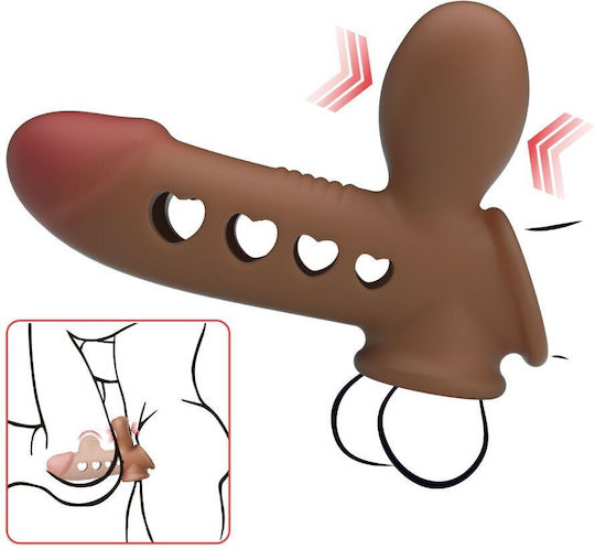 Pretty Love Penis Sleeve Προέκταση Πέους Καφέ