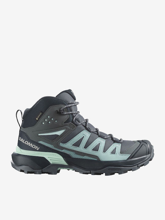 Salomon X Ultra 360 Mid Women's Hiking Waterproof Boots With Gore-Tex Membrane Gray