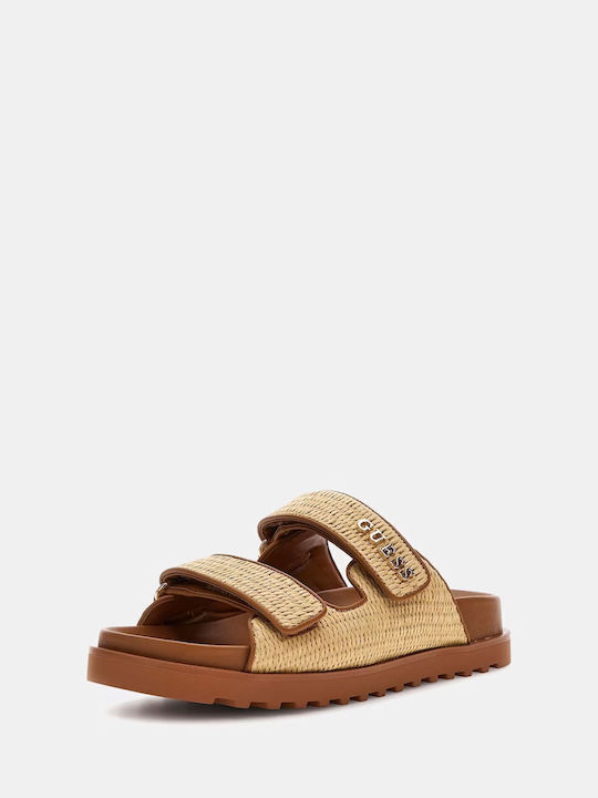 Women's Flat Sandals in Beige Color