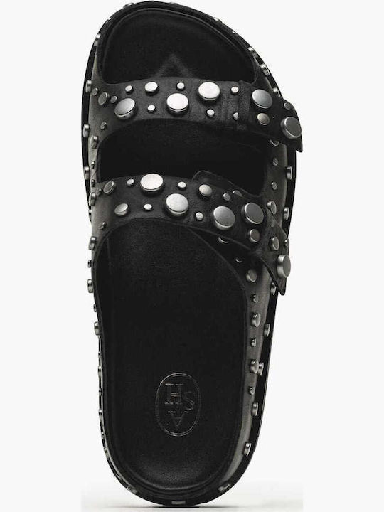 Combo A Leather Women's Flat Sandals Flatforms Black