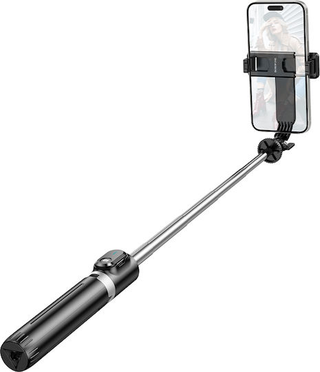 Borofone BY12 Selfie Stick με Bluetooth / Τηλεχειριστήριο Μαύρο