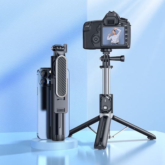 Borofone BY12 Selfie Stick με Bluetooth / Τηλεχειριστήριο Μαύρο