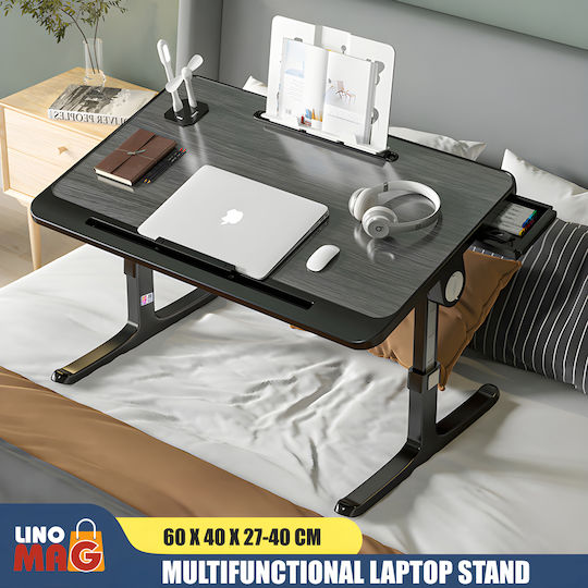 Linomag Tabelul pentru Laptop Adjustable, Foldable, 60cm x 40cm x 27cm ~ 40cm