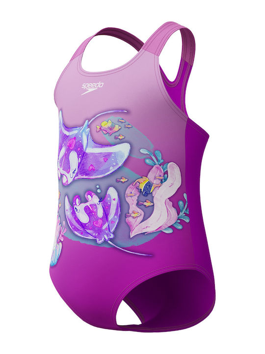 Speedo Digital Printed Детски Бански Една част Purple